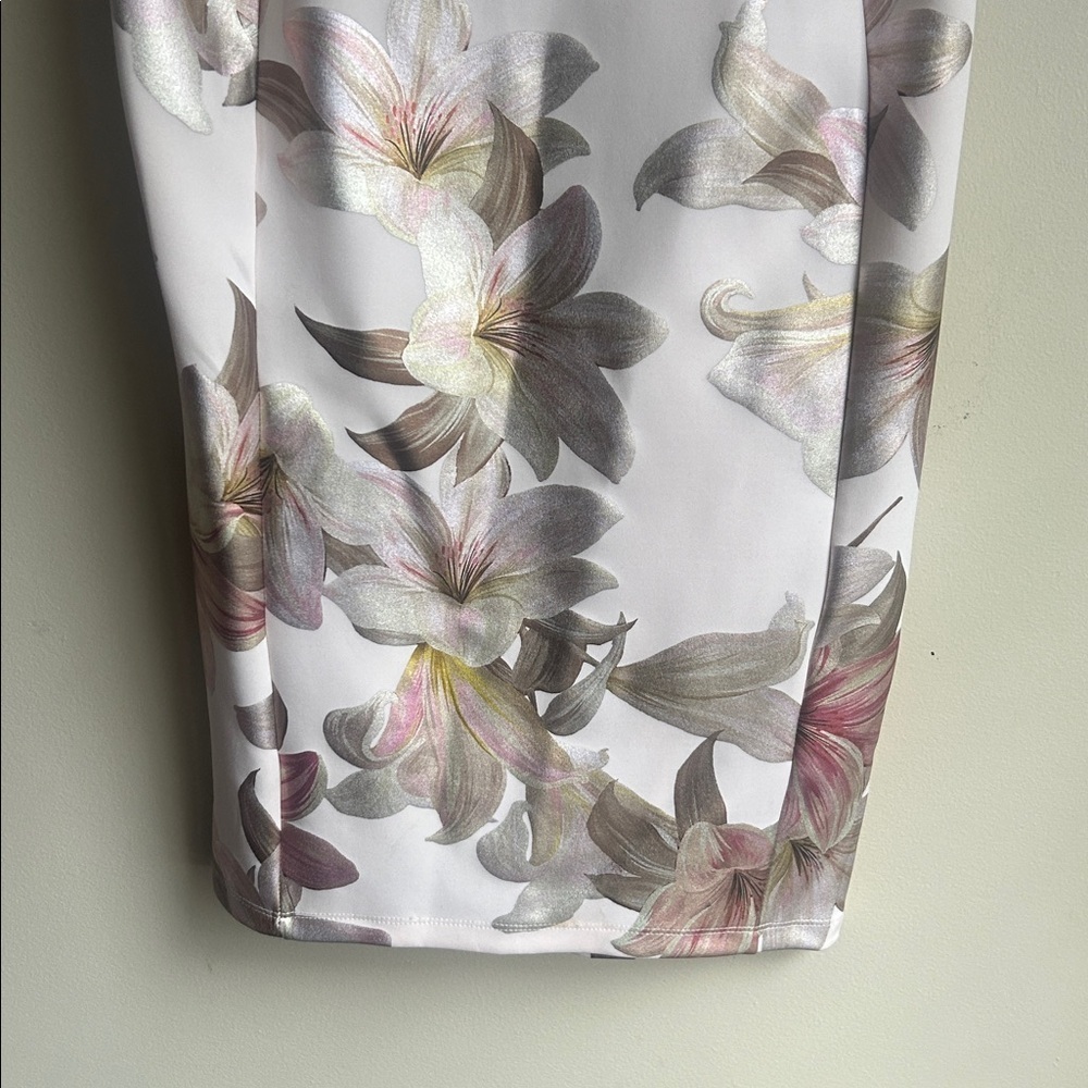 Enfocus Studio sleeveless boat-neck floral print midi dress size 8 NWT - Picture 3 of 8